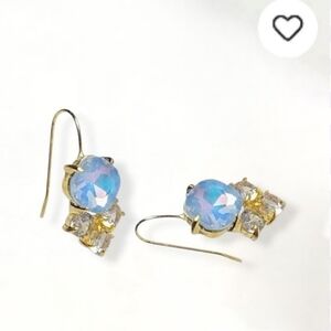 Anthropologie Sky Blue Crystal Earrings